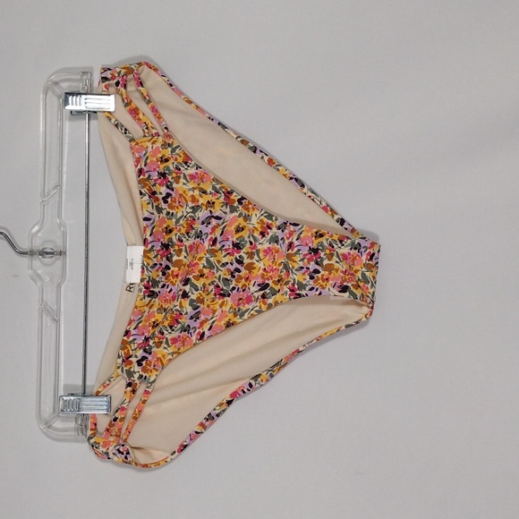 NWT Roxy Multicolor Floral PT Beach Classic Hipster Full Coverage Swim Bottom XL - Picture 1 of 7